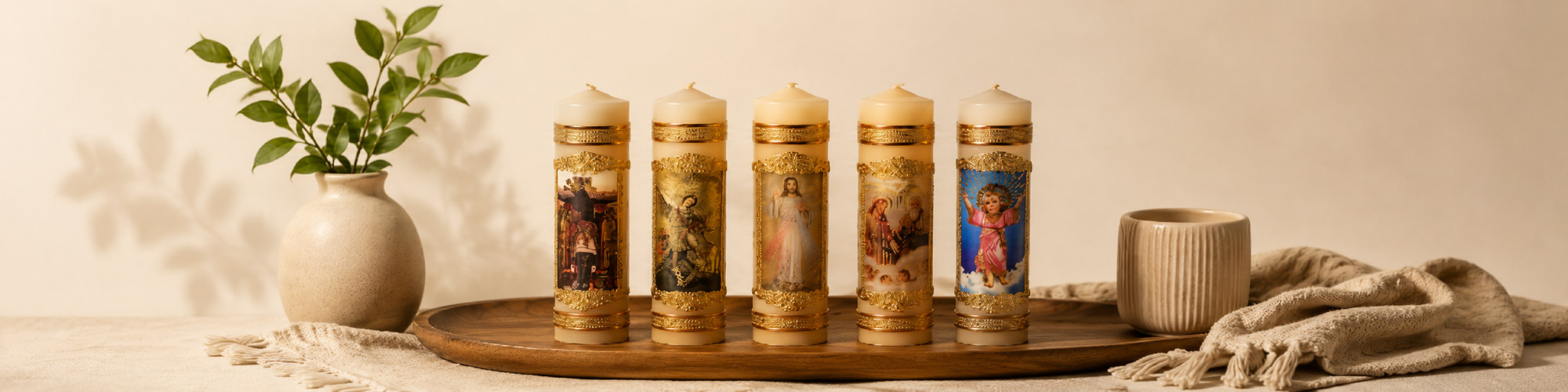 Velas artesanales en el taller Santa María